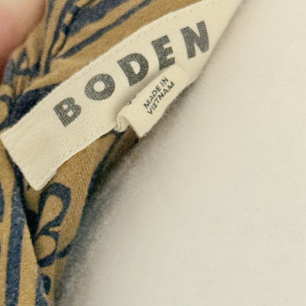 Boden Lily Midi Dress US 16-18R Navy Brown Floral Boho Jersey Fall Stretch - Picture 6 of 15